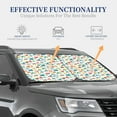 thumbnail image 4 of Wukai Cute Transport Print Windshield Sun Shade, Car Front Window Shades Sunshade Cover Sun Visor Shield Block Automotive Interior Protector Blocks UV Rays-Large, 4 of 6