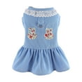 thumbnail image 1 of Soft Pet Dress with Rabbit Floral Pattern - Princess Dress - Traction Ring - for Spring Summer, 1 of 8