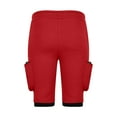 thumbnail image 3 of HOOMEUMY Men's Summer 2-In-1 Cargo Shorts Drawstring Elastic Waist Multi Pockets Beach Shorts with Zipper Red XXXL, 3 of 5