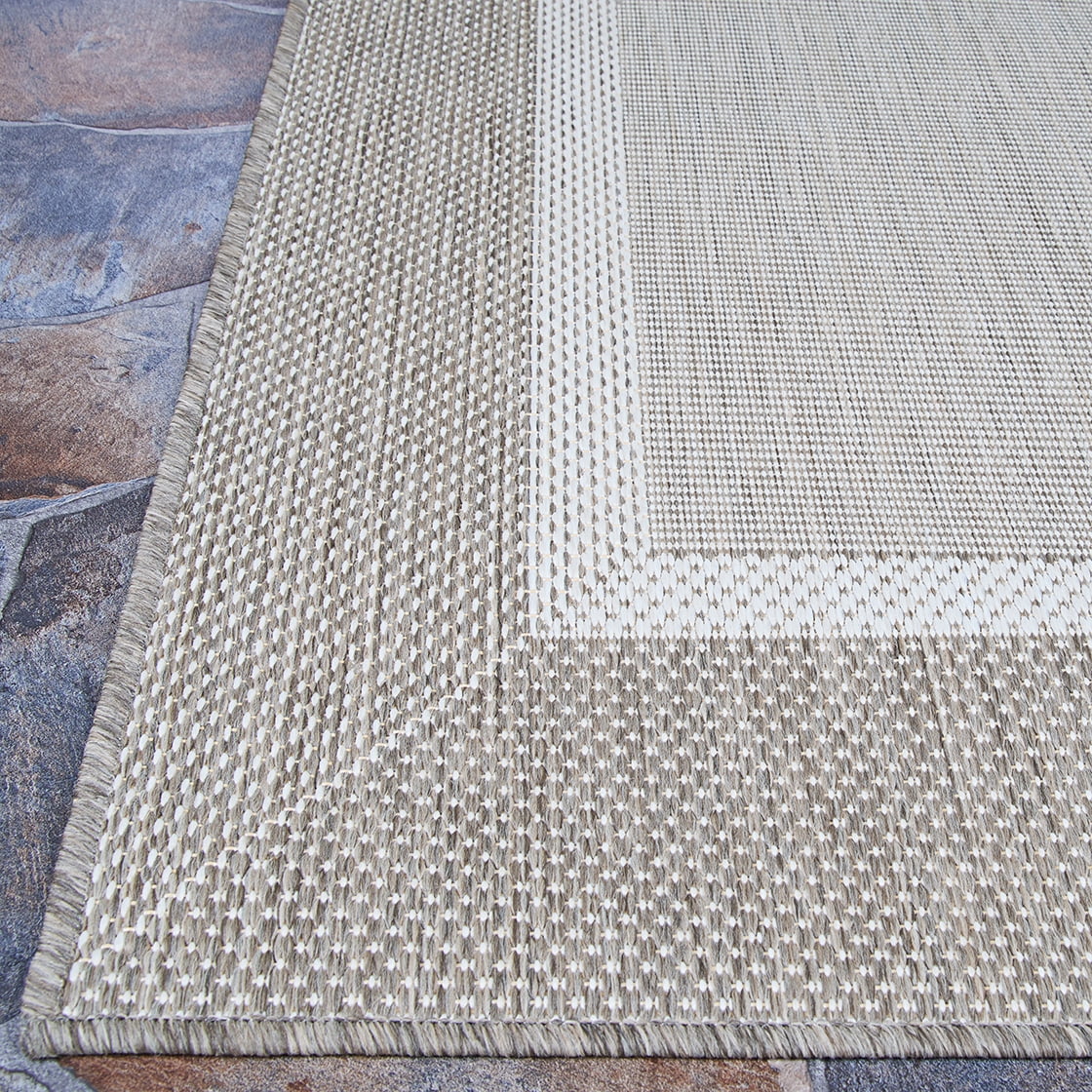 Couristan 8.50' x 8.50' Taupe Brown And Gray Square Flatwoven Area Throw Rug