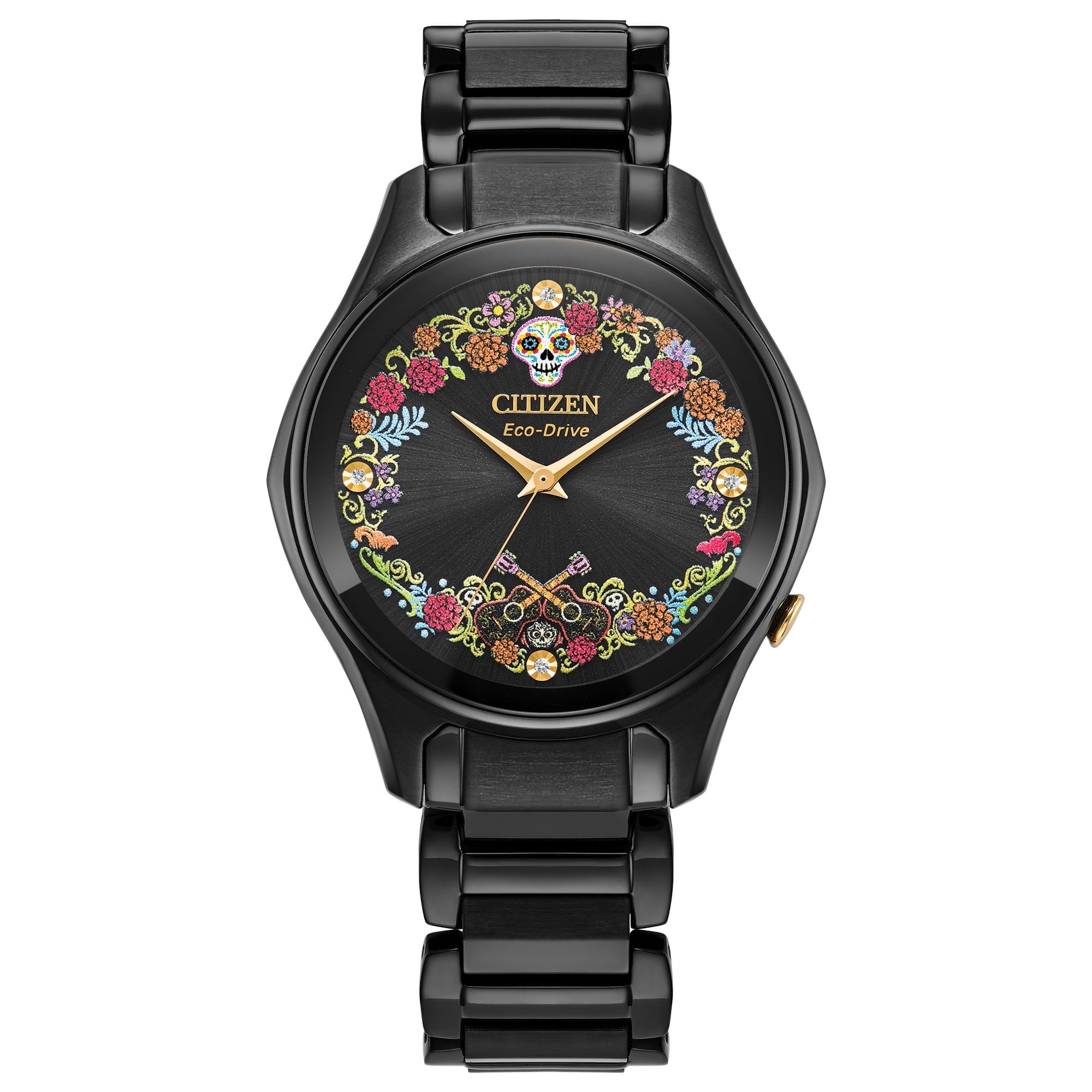 Citizen Unisex Eco-Drive Disney Mickey Mouse Black IP Stainless