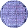 thumbnail image 1 of Ahgly Company Indoor Round Persian Blue Traditional Area Rugs, 5' Round, 1 of 4