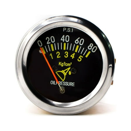 1Set 2" 52mm Universal Mechanical Car Oil Press Pressure Gauge Meter 0~80 P.S.I