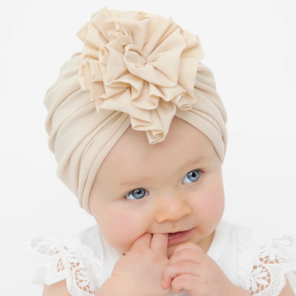 New Children's Stretch Cotton Bonnet Turban Cap Baby Headband Hair Band Fashion 