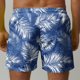 thumbnail image 5 of Pantalones Cortos de Cintura Elástica de los Hombres Hawaiian Floral Print Casual, Pantalones de Baño Ligeros de Cuatro Lados, 5 of 5
