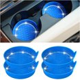 thumbnail image 1 of Bling Car Cup Holder Coaster, 4 Pack Rhinestone Non-Slip Circle Cup Holder Insert Coaster, Durable Crystal Vehicle Drink Cup Mat, 1 of 5