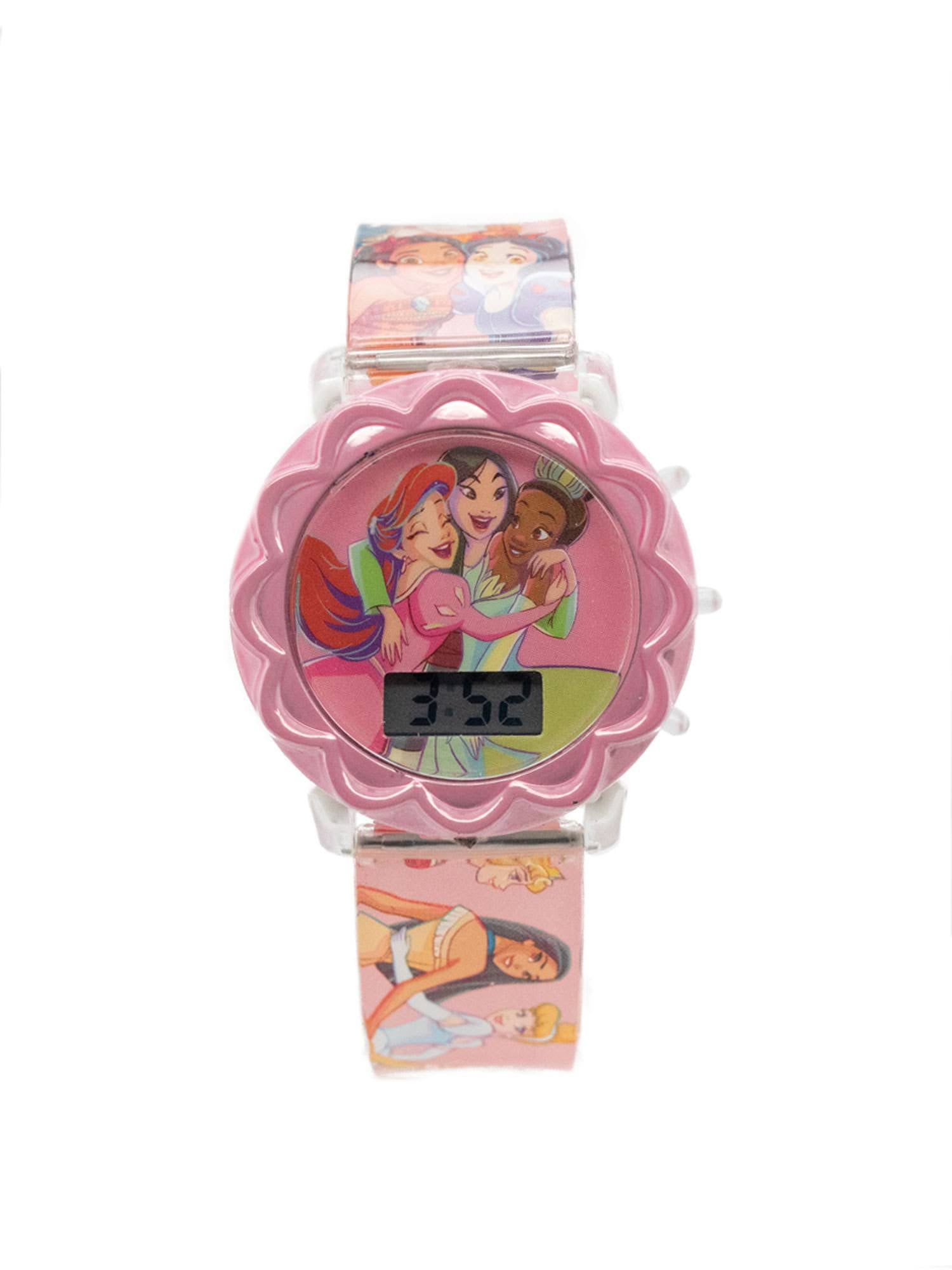 Disney Princess Female Children's LCD Watch with Oval Dial in Pink