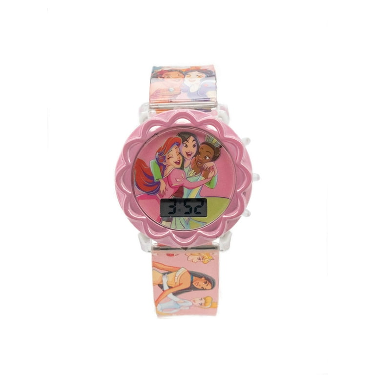 Disney Princess Female Children's LCD Watch with Oval Dial in Pink