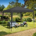 thumbnail image 5 of 10x10 Ft Outdoor Pop Up Canopy Gazebo Tent with Removable Sidewalls Windows Zippers 4 Sand Bags & Carry Bag Black, 5 of 10