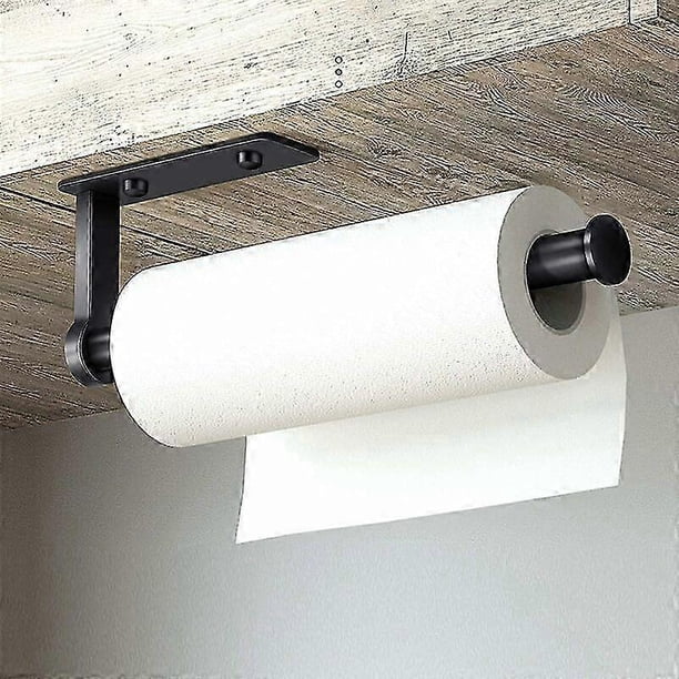 Self Adhesive Paper Towel Holder Aluminum Paper Towel Holders Paper Towel Holder Kitchen Roll Holder Wall Mounted for Kitchen Cabinet or Bathroom -Ver
