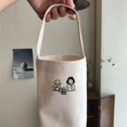 thumbnail image 4 of POINTERTECK Portable Milk Tea Set Canvas Bag Cartoon Pattern Environmental Shopping Bag Red Red Wine Canvas Bag, 4 of 7