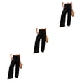 thumbnail image 4 of Pantalones Qarigey Verano Primavera Casual Pierna ancha Elástico Negro XXL, 4 of 6