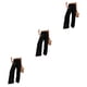 thumbnail image 4 of Pantalones Qarigey Verano Primavera Casual Pierna ancha Elástico Negro XXL, 4 of 6