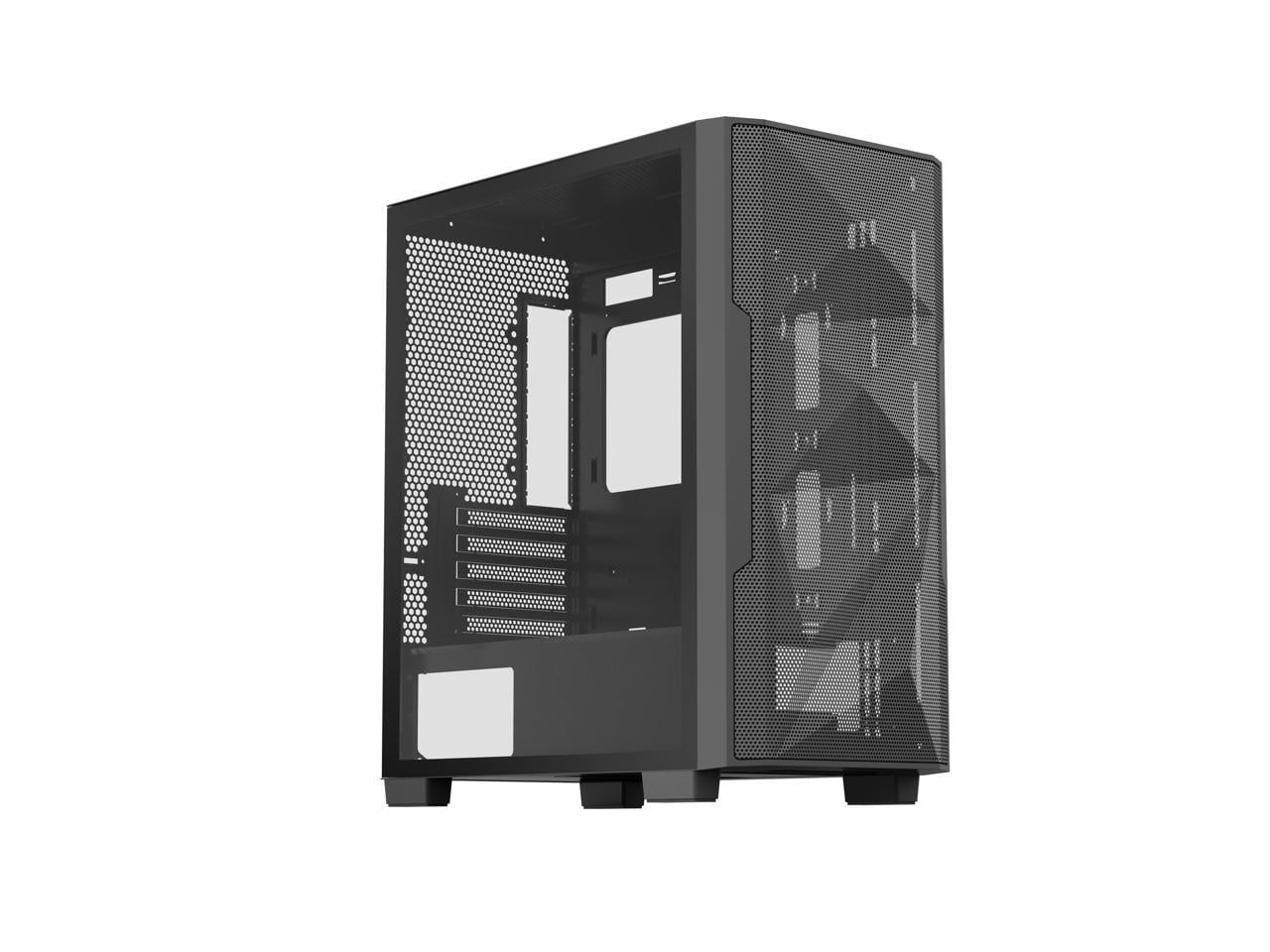 Rosewill FBM-X6 Black Micro ATX Mid Tower Case - Tempered Glass Side Panel, High Airflow, 4X PWM ARGB Fans, Dedicated Cable Routing Clips, Pre-Installed 650W 80+ Gold PSU