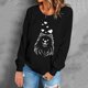 thumbnail image 2 of Gibobby Casual Sudadera para Mujer Sudaderas de cuello redondo para mujer estilo casual manga larga ligeras cómodas holgadas de moda sin botones(Negro,G), 2 of 4