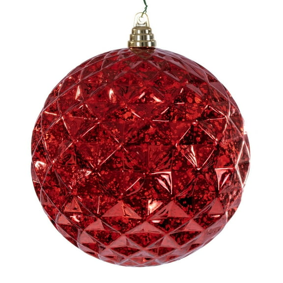 8" Red Diamond Mercury Ornament