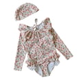 thumbnail image 2 of Girls Swimwear Long Sleeve Backless UPF Beach Bathing Suit for Pool Roleplay1, 2 of 5