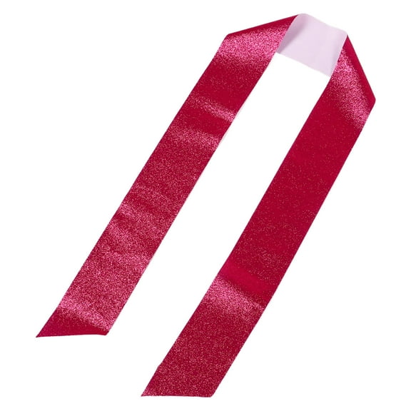 HOOWIFFY 4Pcs Glitter Fabric Blank Sashes for Birthday Homecoming and Pageant