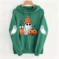 thumbnail image 3 of Halloween Oversized Sweatshirt for Women Lightweight Pullover Cute Print Hoodies with Kangaroo Pocket Funny Long Sleeve Tops, 3 of 7