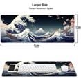 thumbnail image 5 of Japanese Great Wave Gaming Mouse Pad XL, Colorful Patterns Desk Mat, Cute Gamer Aesthetic Mousepad, Extended Mousepad, Non-Slip Rubber Base Desk Pad for Office-31.5 X 11.8 Inch, 5 of 7