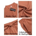 thumbnail image 5 of COOFANDY Men's White Linen Pants and Shirt Set Casual Beach Yoga Outfits 2 Piece Cotton Linen Henley Shirts Loose Pants Sets, 5 of 6