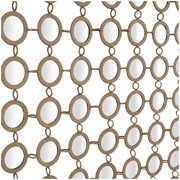 DecMode 40 x 40 Gold Geometric Wall Mirror with Grid Pattern