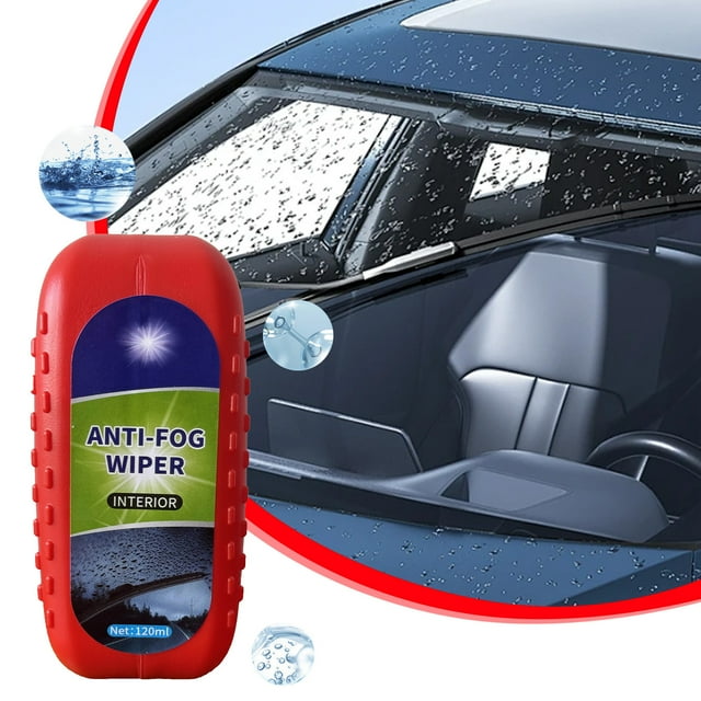 Meitianfacai 120ml Car Defogging And Antied Fogging Wipe Multi Function Cleaning Brush Glass Window Helmet Glass Clear Vision Defogging Agent, Red