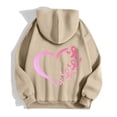 thumbnail image 6 of NinXxx Women's Cancer Prevention Zipper Long Sleeve Pocket Drawstring Hoodie Khaki L, 6 of 6