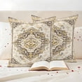 thumbnail image 3 of Beige Vintage Boho Outdoor Waterproof Pillow Covers, Ethnic Tribal Geometric Abstract Decorative Square Throw Pillowcase Sofa Cushion Sham for Patio/Couch/Chair, 24"x24" 2 Pack, 3 of 8
