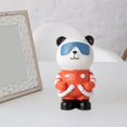 thumbnail image 2 of Figura de astronauta panda, escultura animal para decoración de sala de estar, figura decorativa Naranja, 2 of 7