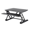 thumbnail image 1 of Monoprice Electric Sit-Stand Riser Desk Converter - Black (35.4 x 23.2in) Table Top for Single Display, Height Adjustable 5.9"-18.9", 1 of 6