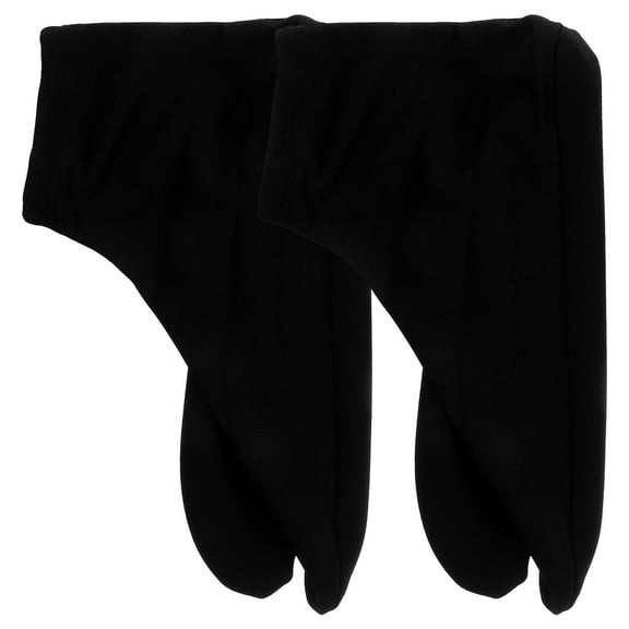 Minkissy 1 Pair Men's Split Toe Socks Breathable Black Ankle Socks Soft Fabric Non-Skid Design