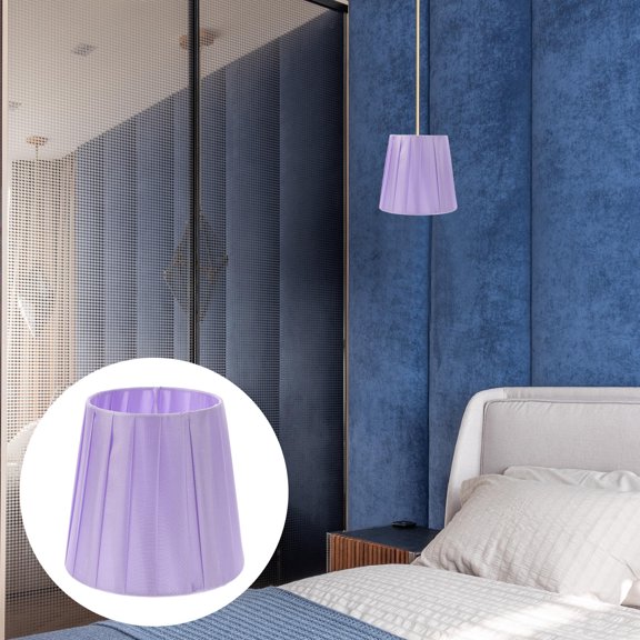 WHAMVOX  Shade Accessories Clip on Lamp Small Cloth Shades LED Rustic Decor Child Purple