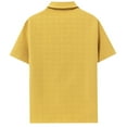 thumbnail image 4 of Afuyipoi Stylish Button Down Shirts for Men, Short Sleeve Summer Dressy Shirts for Vacation Wedding Yellow, 4 of 8