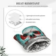 thumbnail image 5 of XMXT 2 Pcs Silicone Oven Mitts, Vintage Cupid Skull Red Print Thickened Non-Slip BBQ Gloves, Multicolor, 5 of 9