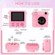 thumbnail image 5 of Ganfancp Cámara para Niños de Impresión Instantánea Cámara Portátil con Tarjeta de 32G Vídeo 1080P Impresión de Papel Cámara de Impresión Instantánea con Bolígrafos de Color para Bricolaje Mayores de, 5 of 7