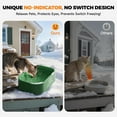 thumbnail image 4 of 1.45 Gallon Extra-Large Heated Water Bowl for Dog&Cat,Outdoor Heated Dog Bowl with Anti-Chew Cord,Waterproof Heated Pet Bowl Provides Drinkable Water in Winter for Chickens,Squirrels,Rabbits,Green, 4 of 7