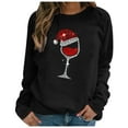 thumbnail image 2 of jsaierl Chandails de Noël pour Femmes Mignons, Chandails Décontractés Amples pour Femmes, Chandails de Noël Rouges en Verre à Manches Longues, Chandails Doux Amples, 2 of 4