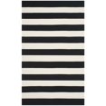 thumbnail image 1 of Safavieh Montauk 2'3" X 6' Hand Woven Cotton Rug in Black and Ivory, 1 of 2