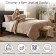 thumbnail image 3 of Lavish Home Full/Queen Comforter Set - 3-Piece Sherpa and Fleece Bedspread with Pillow Shams Bedding Comforter Set, Taupe, 3 of 7