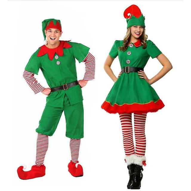 Disfraz de duende para mujer ShuxiuWang Navidad Santa Helper
