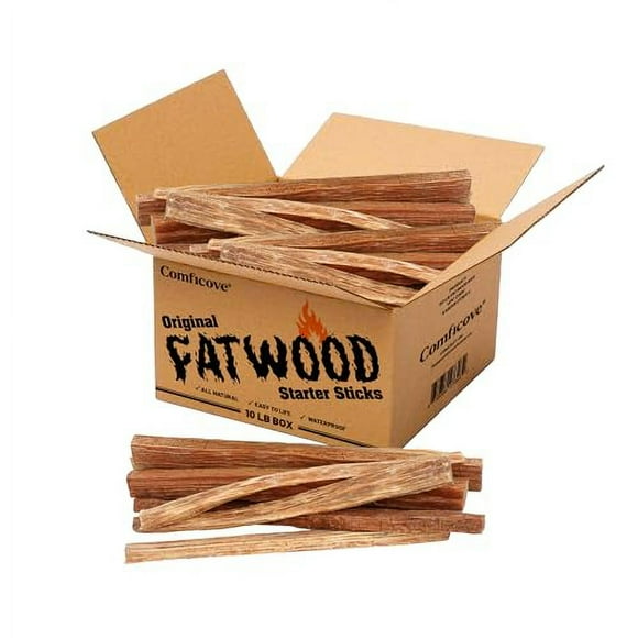 10 lbs. Fatwood Fire Starter Sticks Camping Essentials | Great Fire Logs and Fire Starters for Campfires, Fireplaces, Bonfires | Start a Fire with 2 Sticks