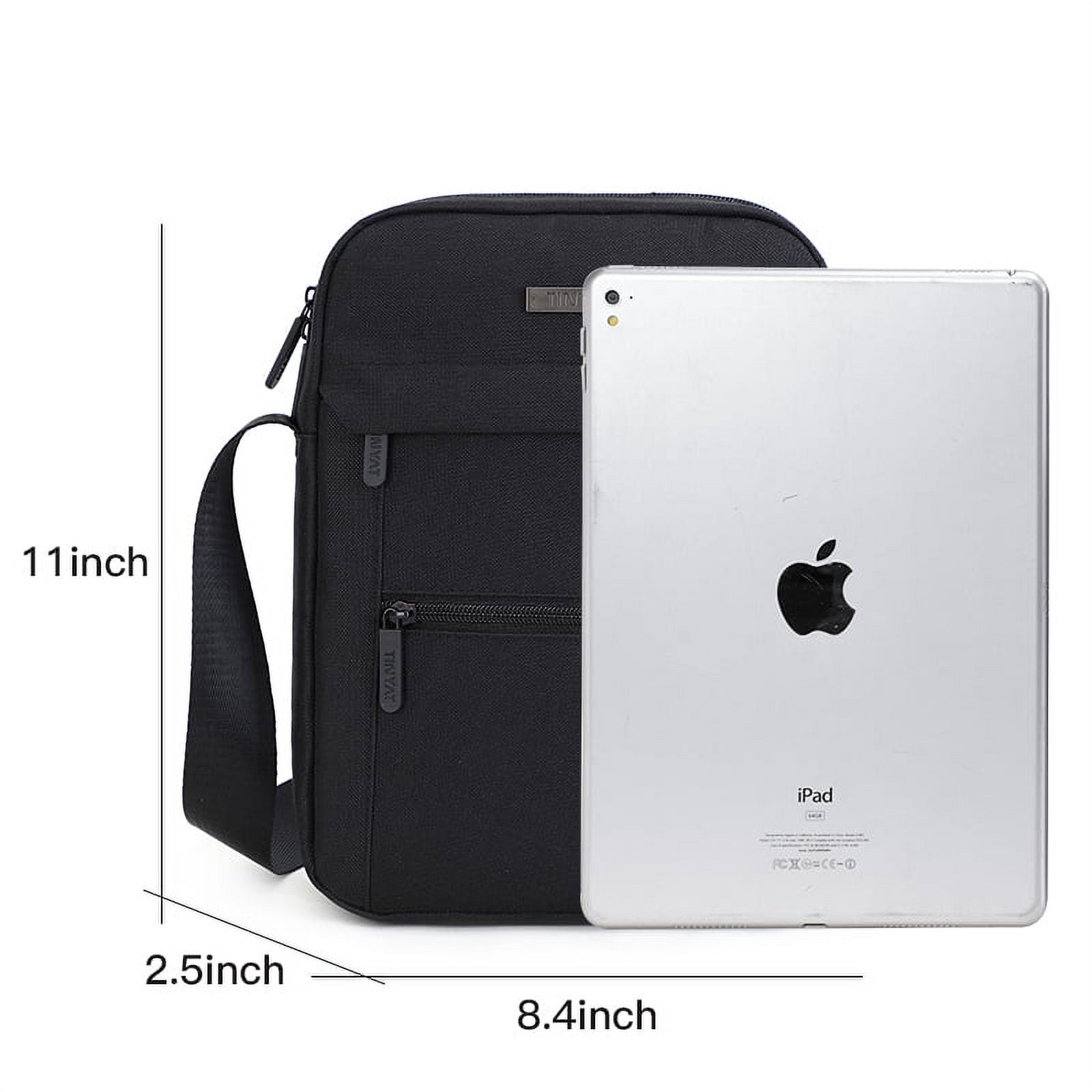 Cheap TINYAT Men's Bags Men Shoulder Bags for 9.7'pad 9 Pockets Waterproof  Casual Crossbody Bag Black Canvas Messenger Bag Shoulder