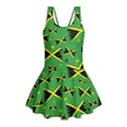 thumbnail image 7 of FOR U DESIGNS Girls One Piece Swimsuit with Skirt Sleeveless Summer Swimwear Skirted Bathing Suit for Kids 3-13 Years, Jamaica Flag, 7 of 7