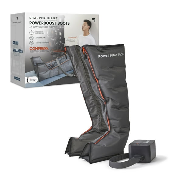 Sharper Image® Powerboost™ Boots, Air Compression with 5 Modes & 5 Intensity Levels, Size S/M