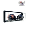 thumbnail image 2 of Framed Wall Mount Double Mini Football Helmet Display Case, UV Protecting Acrylic, 2 of 3