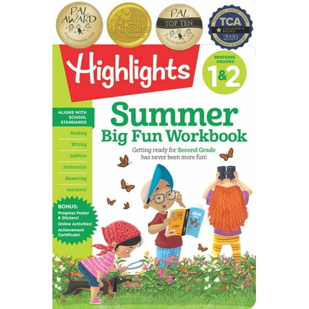 Summer Big Fun Workbook Bridging Grades 1 & 2: Summer Before Second Grade Prep Workbook for Spelling, Reading Comprehension, Language Arts and More (Paperback)