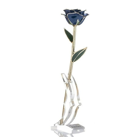 - Long Stem Dipped 24k Gold Rose in Gift Box with Clear Display Stand Best Gift for Mothers/Valentine/Anniversary/Birthday/Thanksgiving's Gift, Stand for Forever Love