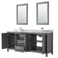 thumbnail image 2 of Wyndham Collection Wcv252580dunsm24 Daria 80" Free Standing Double Vanity Set - Dark Gray, 2 of 7