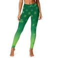 thumbnail image 5 of Hvot&aat Women's St. Patrick's Day Leggings Shamrock Stretchy Tights Yoga Pants Sports Fitness Peach Hip Stretch Pants, 5 of 7